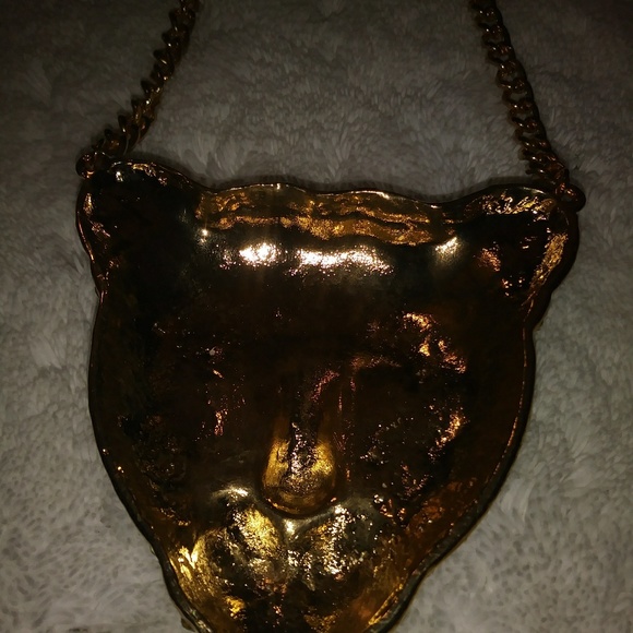 Gorgeous Gold Tone Embellished Leopard Necklace🌷 - Picture 5 of 5